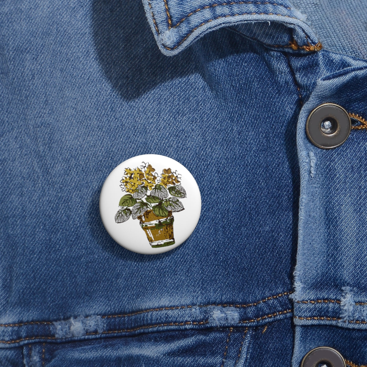 October Pin Button - Wallpaper of the Month