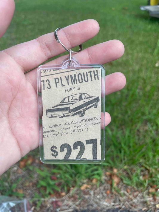 '73 Plymouth Keychain