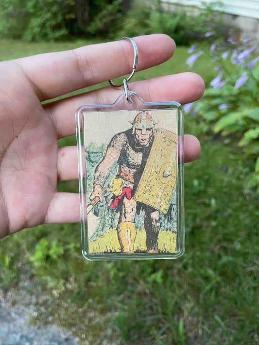 Comic Viking Keychain