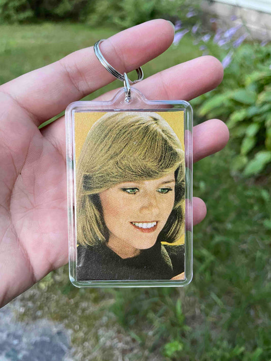 Woman in Yellow Keychain