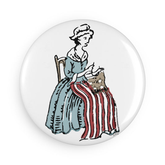 Betsy Ross Button Magnet - July Wallpaper of the Month