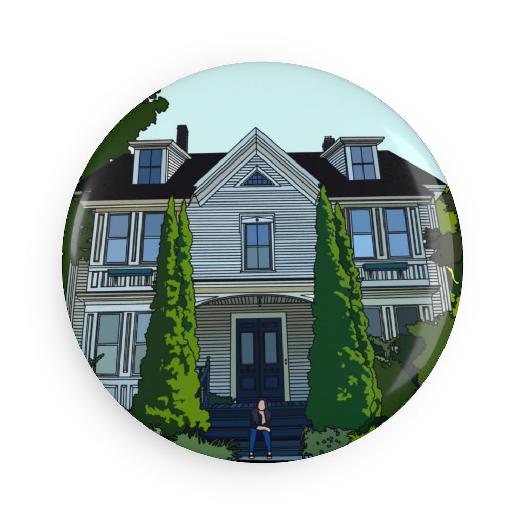 Elm Street House Button Magnet